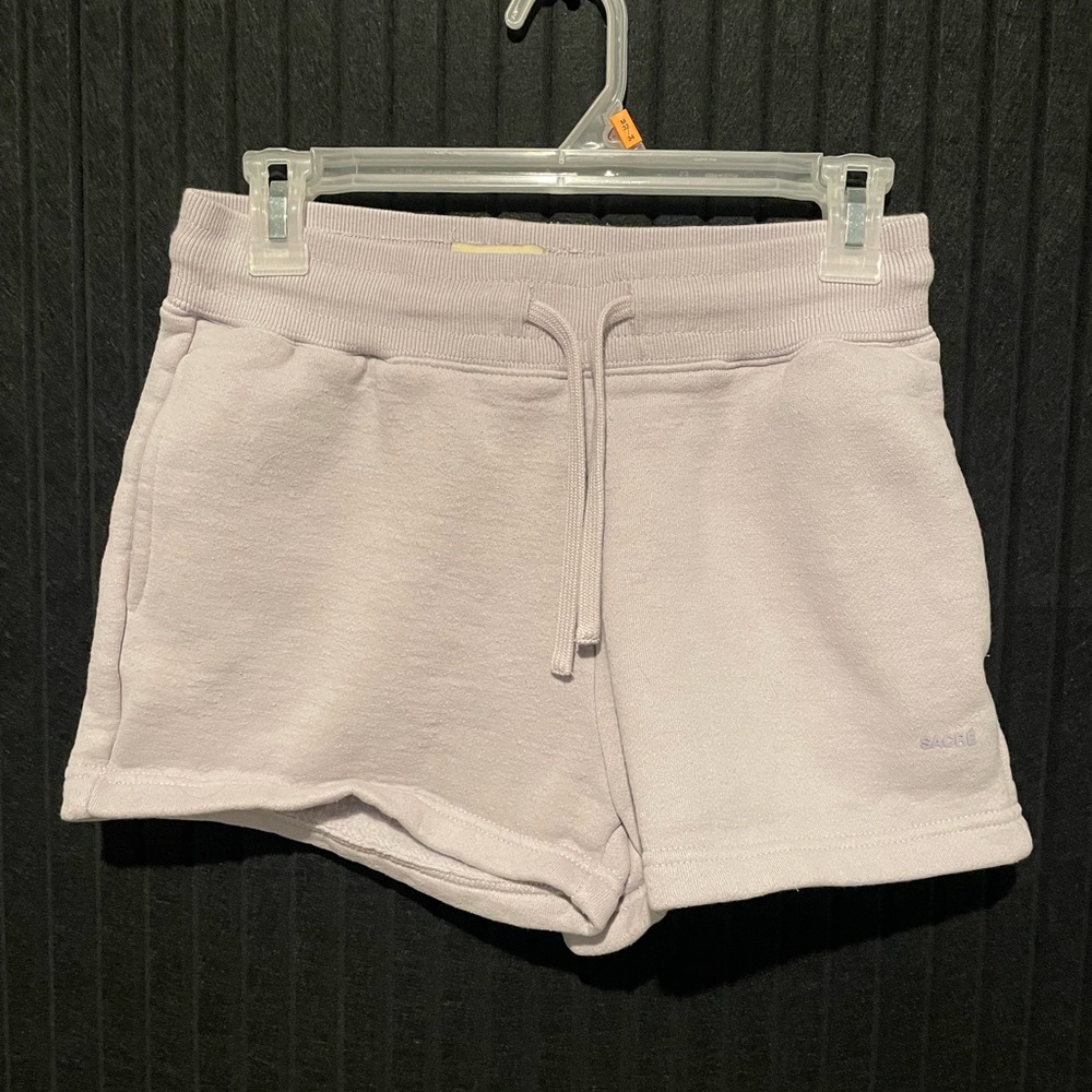 Womens Light Purple Sweater Shorts Soft Knit Loungewear Casual Summer Bottoms